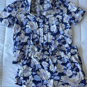 GAP Blue Floral Pajama Set